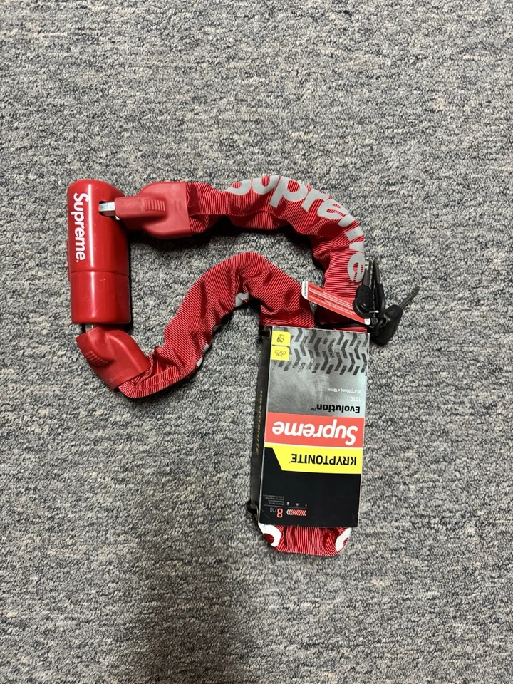 Supreme Kryptonite Evolution Integrated Bike Chain Link Lock RED SS21 - Image 2 of 4