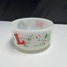 Vtg Fire-King Snoopy Noel Milk Glass Bowl 1965 Peanuts Christmas EXCELLENT COND.
