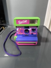 Vintage Barbie Floral Polaroid Instant One Step 600 Camera With Original Strap