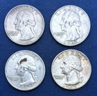 1962-D (4) Washington Silver Quarters,  4 coin lot  -Combined shipping available