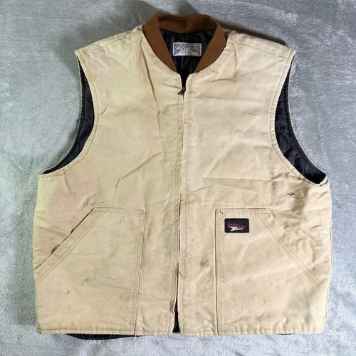 United Garment Workers Union Line Quilted Lined Canvas Work Vest Tan - product listing photo