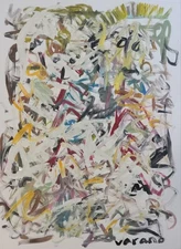 LARGE COLORFUL ABSTRACT EXPRESSIONISM CONTEMPORARY VARANO ORIGINAL PAINTING