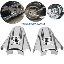 Chrome Rear Swingarm Axle Cover For Harley Fatboy Heritage Softail Classic FLSTC