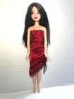 Vintage My Scene Nolee Club Birthday 2004 Mattel Doll Leg Tattoo Red Dress
