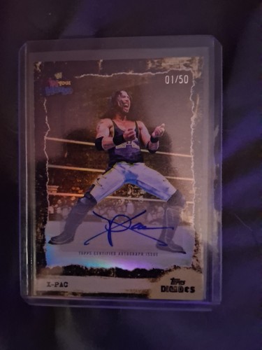 Topps WWE Decades 90s 2016 Uk Exclusive Rare Auto X-pac Bookend 01/50
