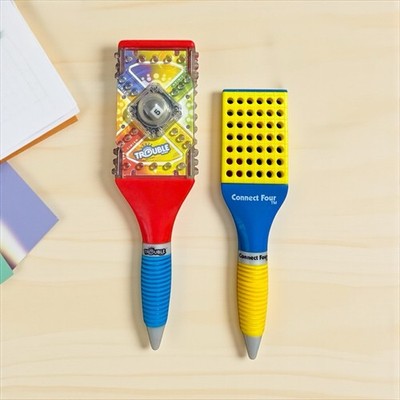TROUBLE & CONNECT FOUR Pen Refillable Mini board & pieces Pop-o-matic Hasbro