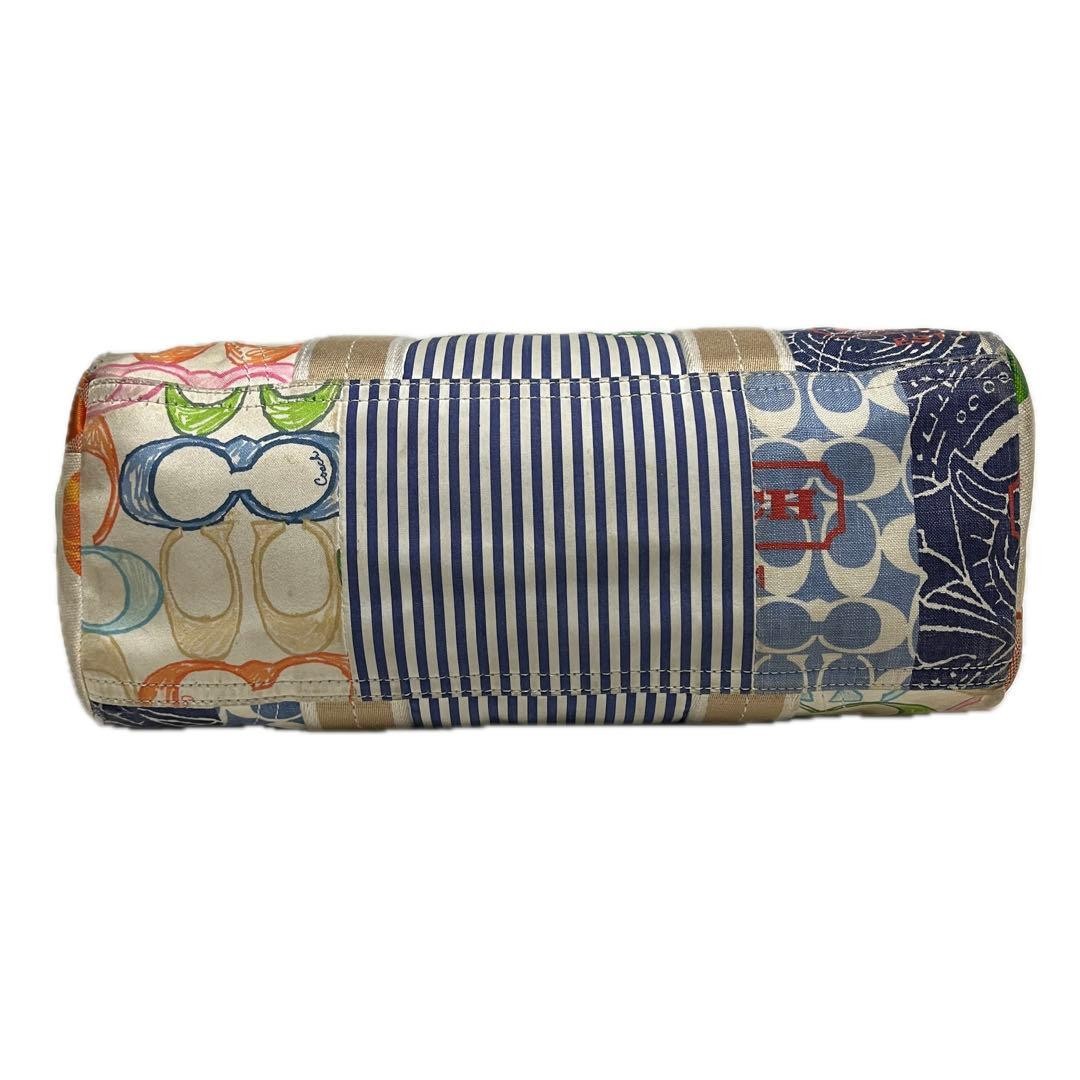 COACH Patchwork Tote Bag Canvas Multi-Color A4 Si… - image 7