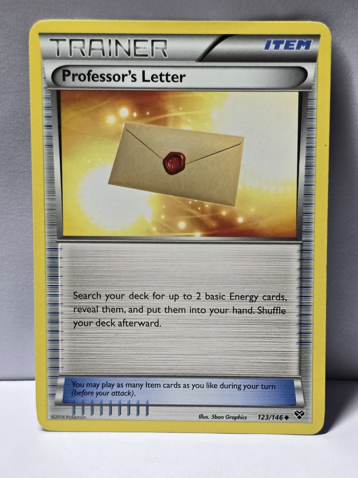 PROFESSOR'S LETTER 123/146 UNCOMMON XY POKEMON LP