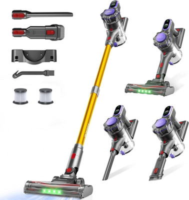 Cordless 400W Vacuum Cleaner, 45Kpa Suction, 50Min Runtime, LED Display