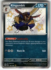 Kingambit 187/091 Shiny Rare Paldean Fates Pokemon Near Mint