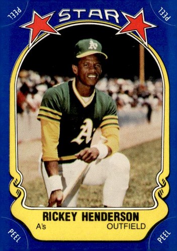 Rickey Henderson #54 1981 Fleer Star Stickers card