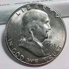 1951 Silver Franklin Half Dollar Gem BU