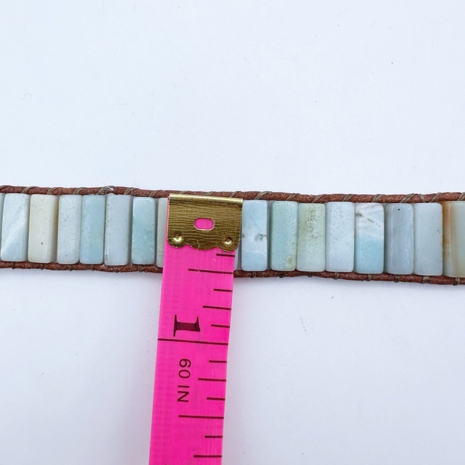 Amazonite Bracelet Rectangle Wrap Boho Jewelry Bo… - image 8