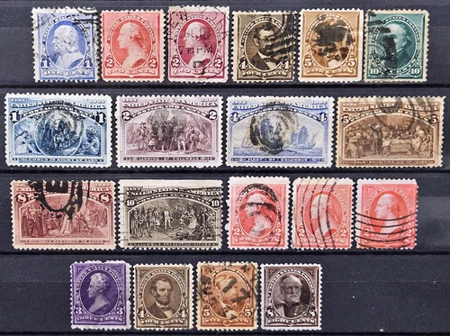 US Stamp Collection 1890-1895 Lot of 19 Scott # 219/257 Used