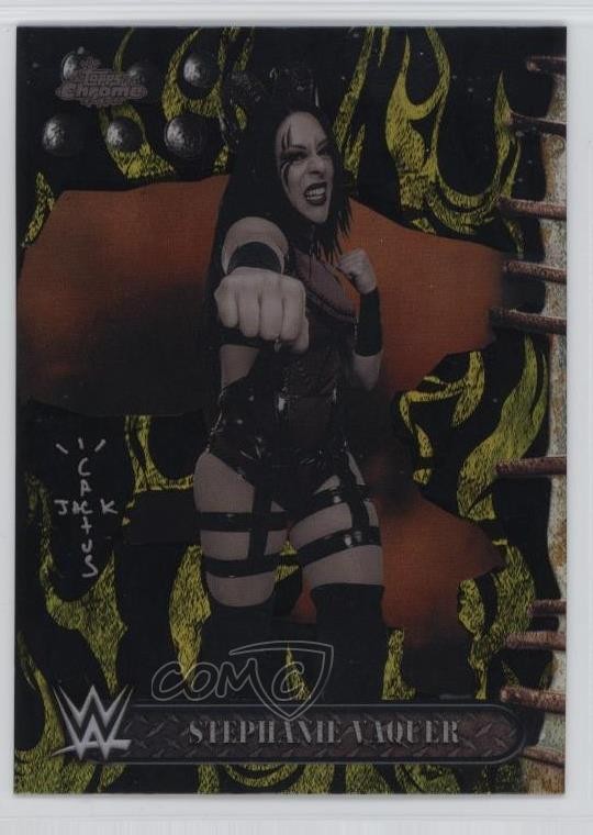 2025 Chrome WWE x Cactus Jack Black & Yellow Refractor Stephanie Vaquer #79 9et