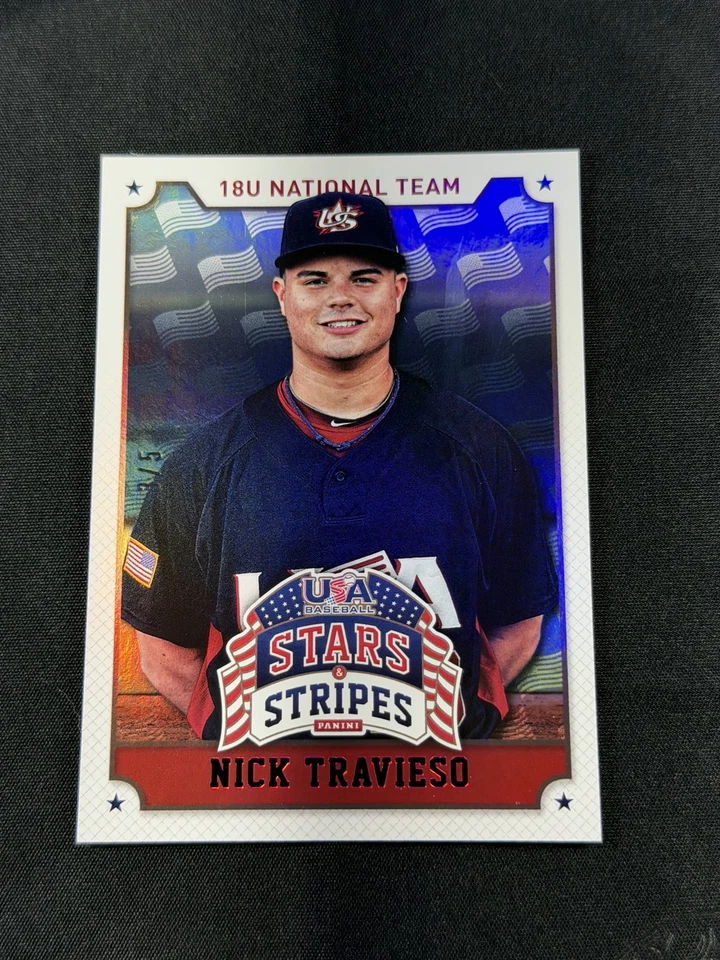 2015 Panini Stars and Stripes Longevity - Nick Travieso #79 Holofoil /5 (RC) - Image 1 of 2