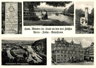Hann. Muenden Dr Eisenbarts grave monument confluence of Werra and Fulda zur We