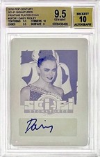 2016 DAISY RIDLEY *RARE* 1/1 AUTO BGS 9.5/10 LEAF 1/1 (PRINT PLATE) STAR WARS