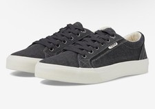 Taos Women's Plim Soul 13644 Canvas Lace Up Sneaker Black Comfort SZ US 8