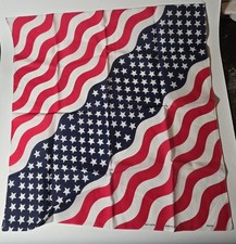 Vintage 80s/90s AMERICAN FLAG BANDANA NOS- Made In USA