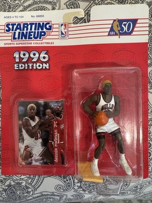 1996 Dennis Rodman Chicago Bulls Starting Lineup ORANGE  Hair Kenner NEW SLU
