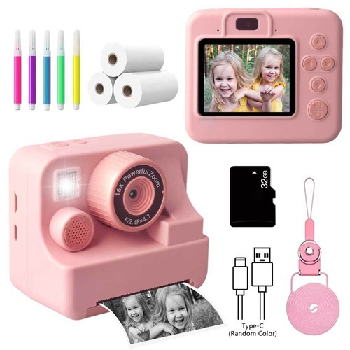 Kids Camera Instant Print, Christmas Birthday Gifts for Girls Boys,with 32GB - Bild 15 von 21