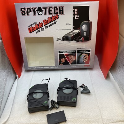 Tyco Spy Tech top Secret, Walkie-Talkies Kit  With Box   Vintage 1989  