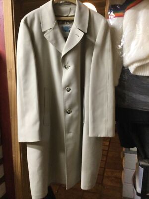 London Fog Tan Maincoat Trench Coat With Removable Liner Size 44 Reg
