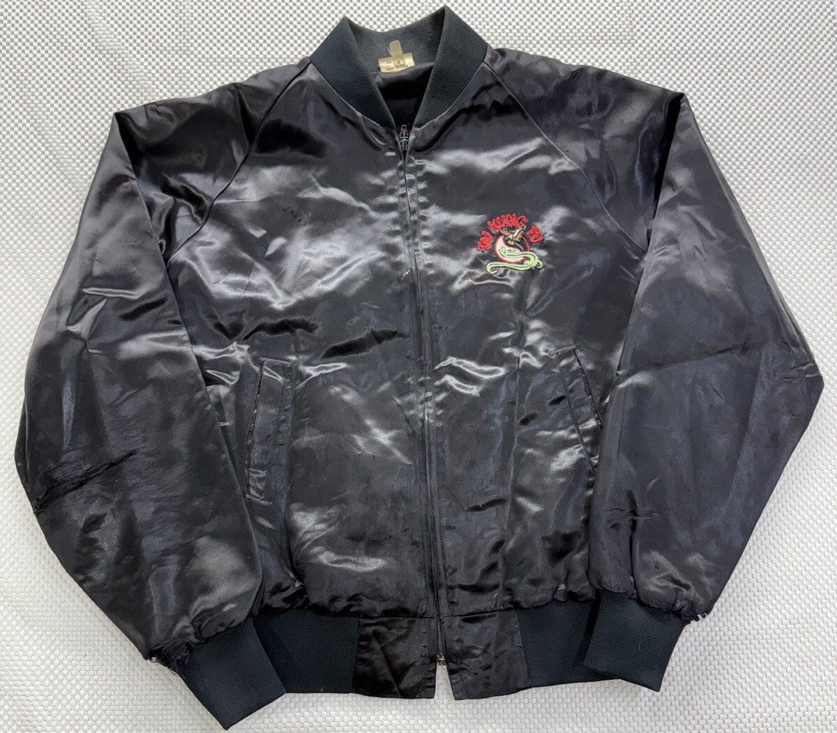Vintage 1980's Tai Kung Fu Chainstitch Karate Satin Jacket