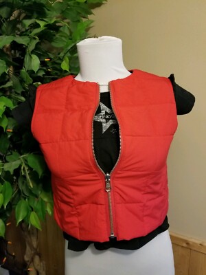 American Girl Kids Sz Small Red Sleeveless Zipper Vest