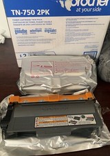 Brother Genuine TN-750 Black High Yield Toner Cartridge, 2/Pack TN7502PK 