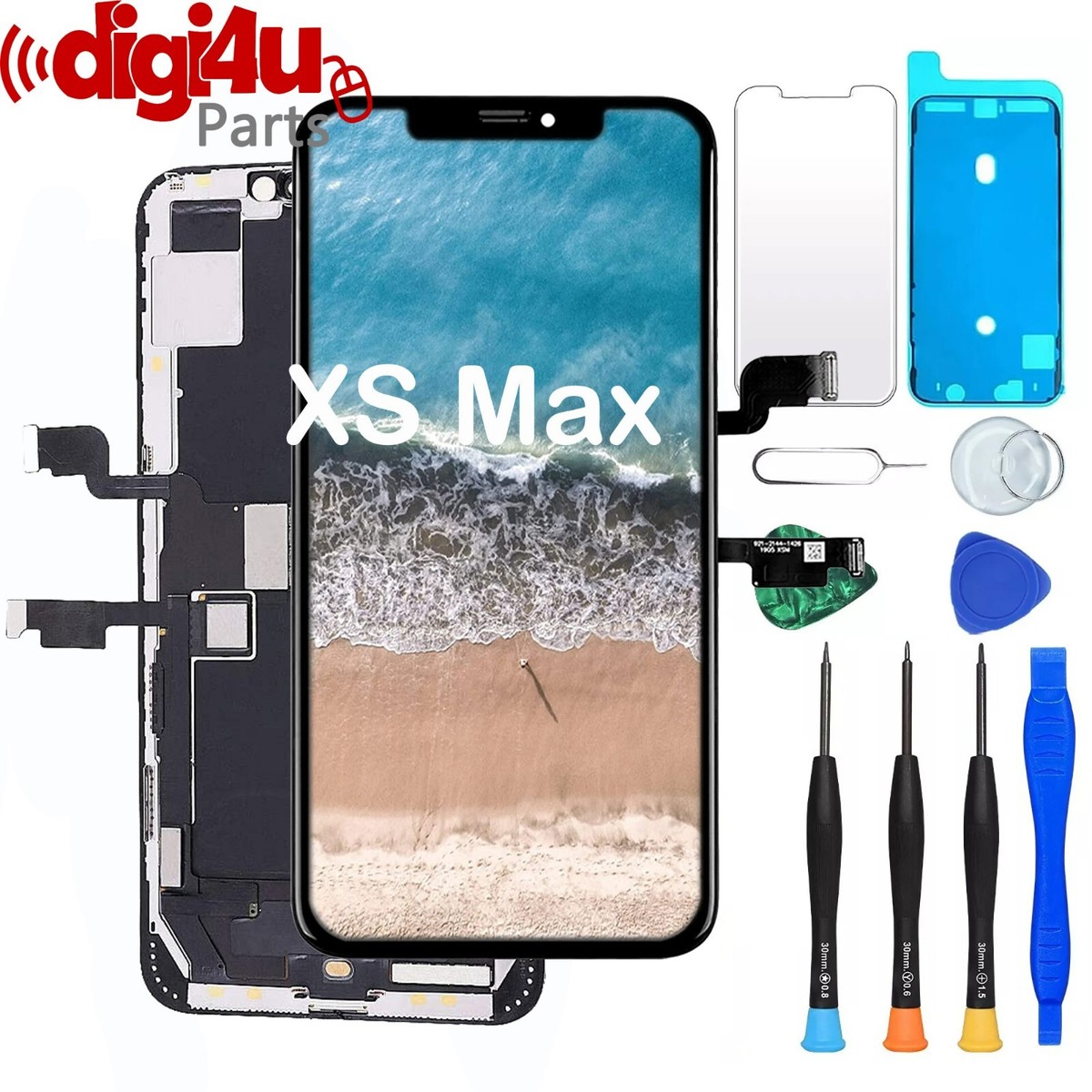 Digi4u LCD For iPhone XS Max FHD Display Digitizer Screen Replacement  Repair Kit