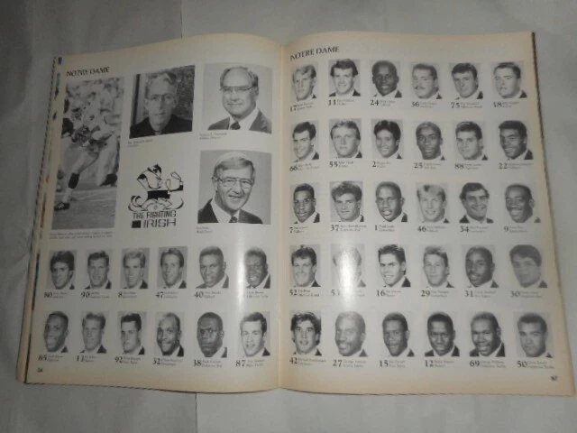 Vintage RARE Pitt Panthers vs Notre Dame October 8, 1988 Official Program - Image 3 of 4