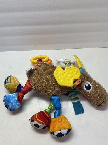 Lamaze Mortimer Moose Clip On Toy Baby Plush Colorful Textured Stuffed Animal