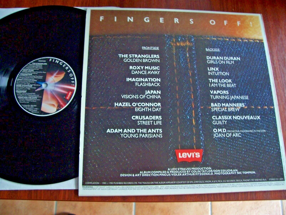 "LEVI'S Fingers Off!" Compilation LP from 1982 on Phonogram PBR 0020 ExEx - Image 2 of 2