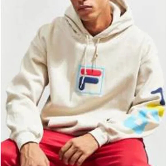 Felpa uomo FILA Kangaroo Hoodie esclusiva Fila anni 90 logo inchiostro a sbuffo