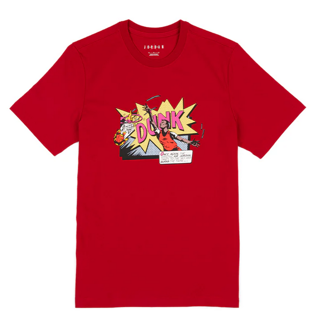 NWT Men's Jordan Brand Dunk Tee (Comic) Red FZ1939-687 2XL XXL