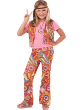 60s Flower Power Hippie Girl Girl's Costume Small 4-6