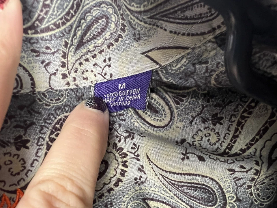 Camisa Alan River Mediana Cachemira Abotonada Manga Larga Hombre’s M Foto 4 de 4