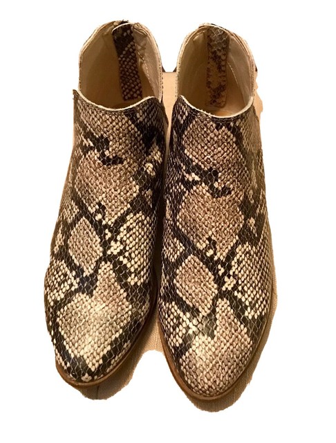 Dolce Vita Snakeskin Zip Back Botties | eBay