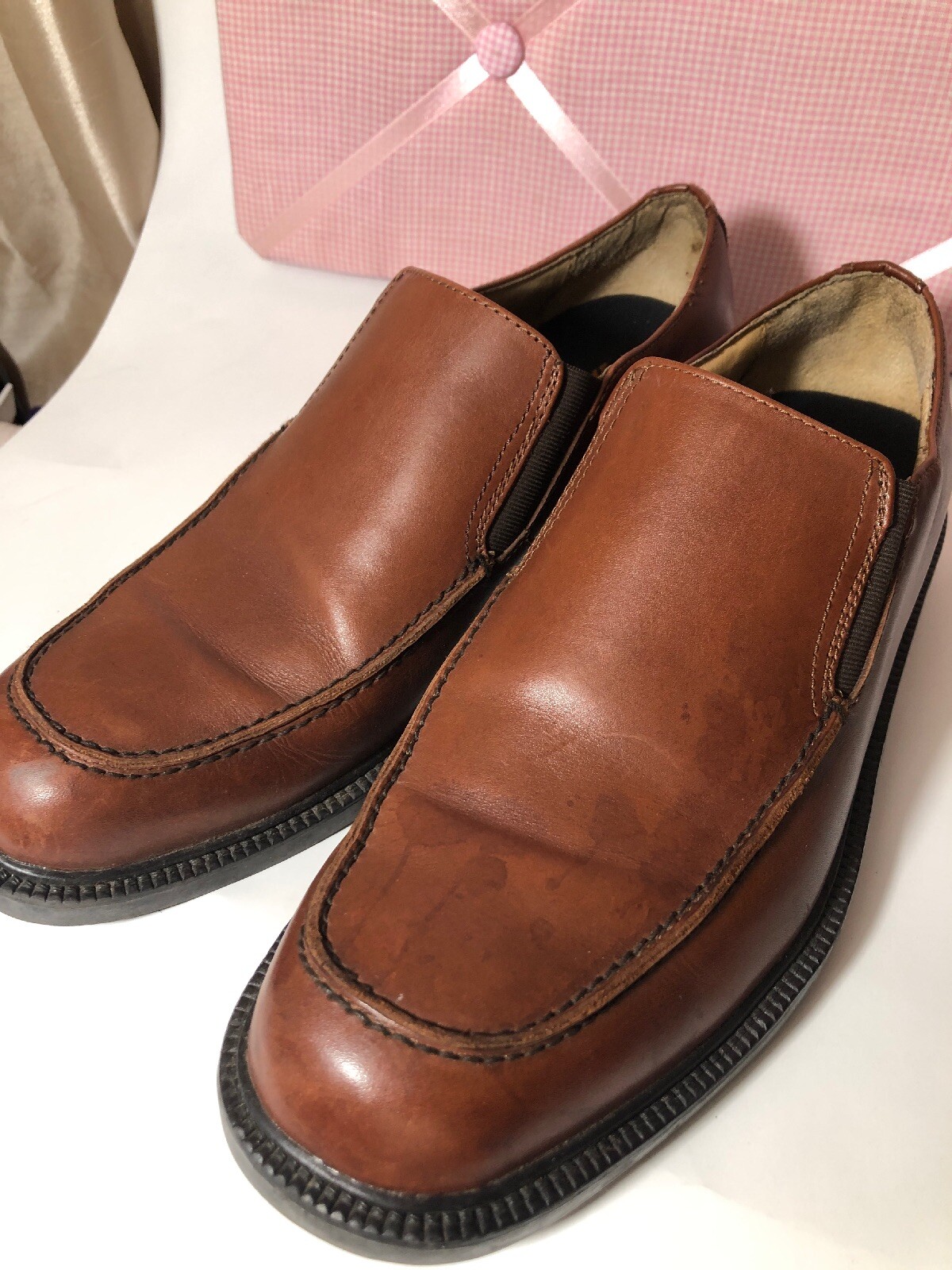 Nike Mens Brown Leather Dress Shoes 