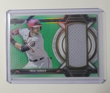 TREA TURNER PATCH /27 2021 TOPPS THREADS SINGLE JUMBO RELIC EMERALD #SJR-TTU