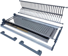 SCOLAPIATTI ACCIAIO INOX AD INCASSO CON TELAIO REGOLABILE RACCOGLI GOCCE 86 CM C