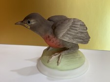Bohemian Porcelain Bird Figurine “ Baby Robin” # 437 . Made in USA.