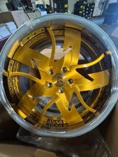 22 Inch Rucci Primo Rims 22x10 Brushed Gold Wheels BP:5x120.7 Customizable Rims