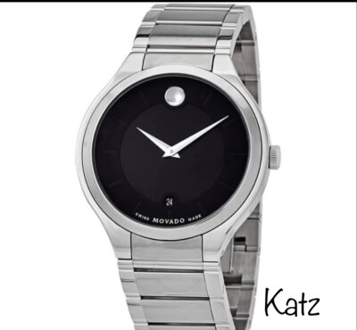 Movado Quadro Men's Black Watch - 0607393 (SALE-Retail Price $1050) NIB