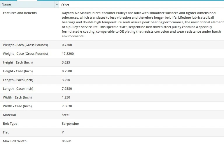 Натяжитель ремня холостого хода Dayco шкив для EAGLE PREMIER 1988-1989 L4-2,5 л - Изображение 4 из 4