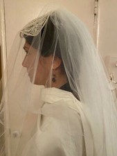 Women’s Bridal Veil Handmade with lace & pearls new w/o tags