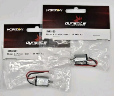 Lot Of 2 Dynamite Motor & Pinion Gear 1:24 4 Wheel Drive DYNS1201 Electric Motor