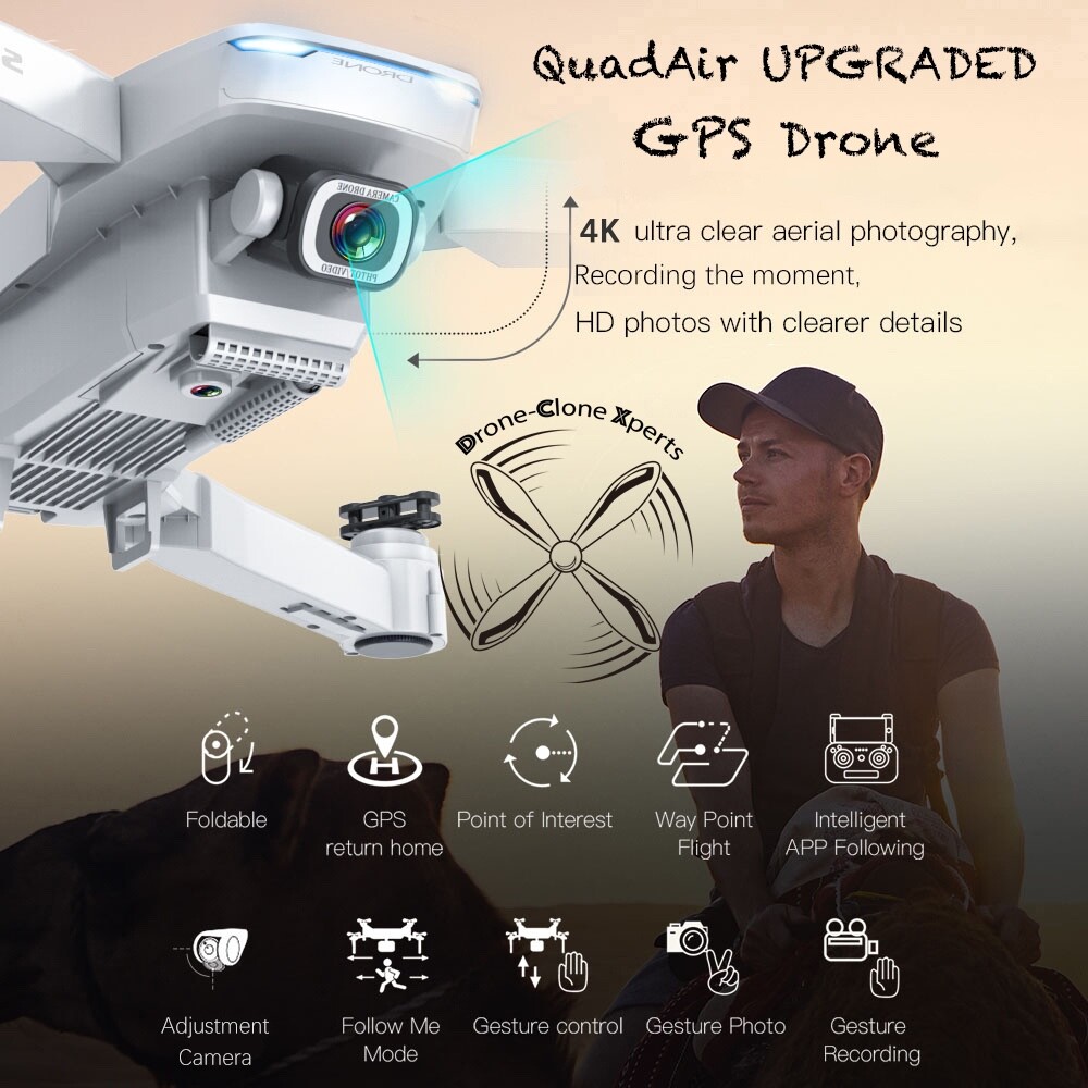 Clone Xperts Emotion Drone X Pro Manual QuadAir GPS 4K HD Camera